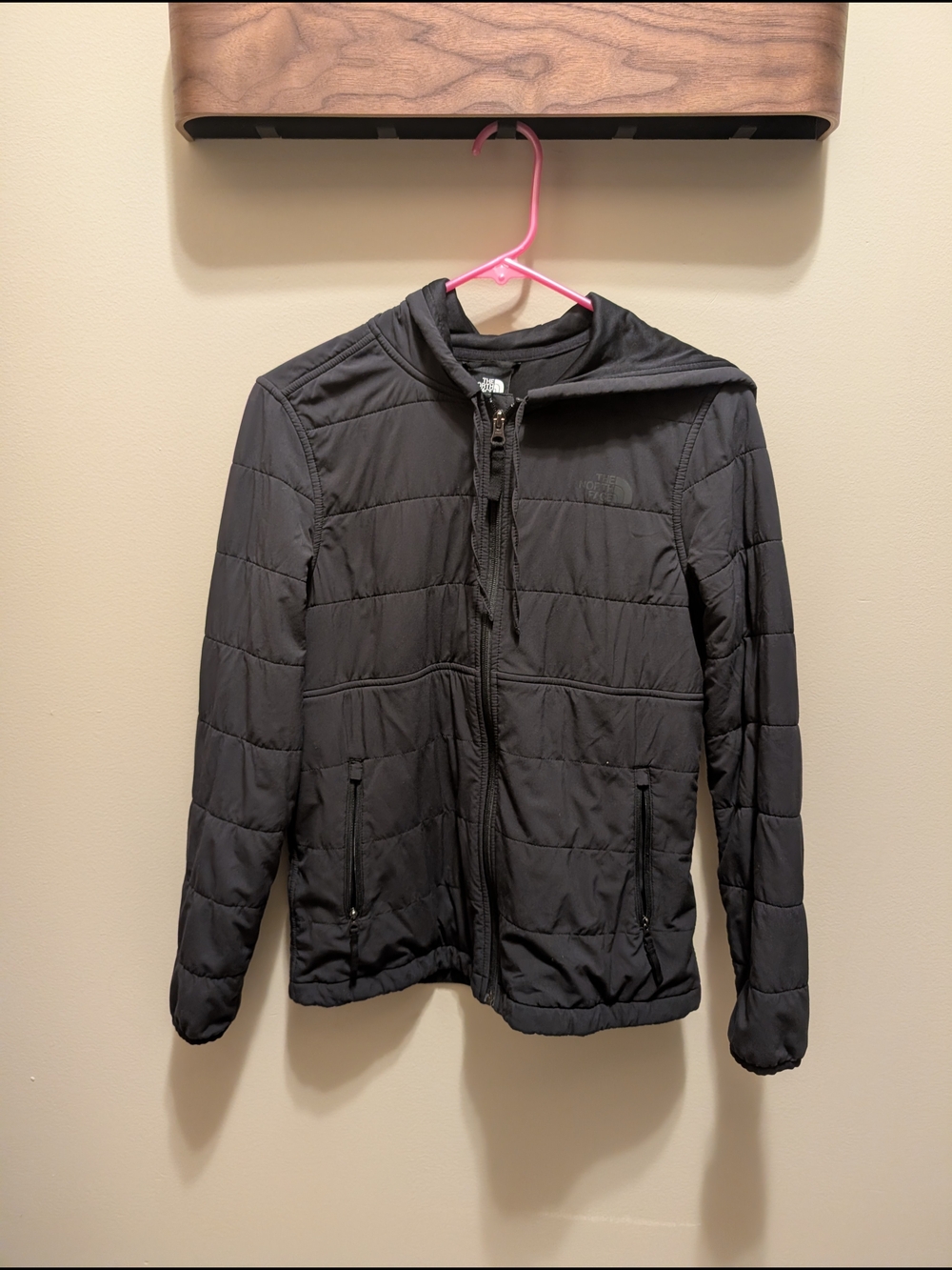 The North Face Black Quilted Zip-Up Jacket